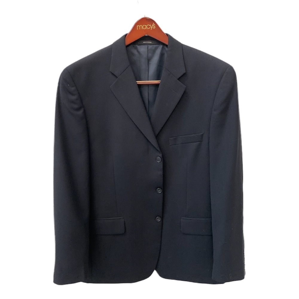 ALFANI Mens wool navy blazer jacket, size 42R, EUC